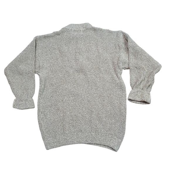 Vintage Eddie Bauer Men Chunky Knit Henley Fisherman Sweater Small Cotton USA - Picture 3 of 3